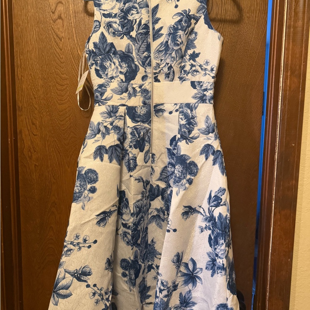 Floral Blue and White women’s dress